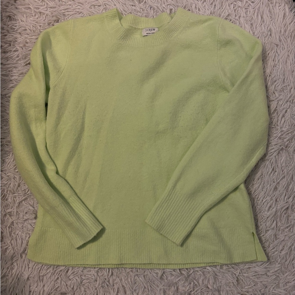 J Crew light green sweater in size medium
